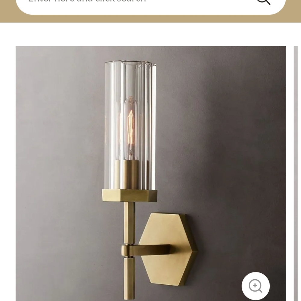 Modern crystal wall scounce 12.5  never used